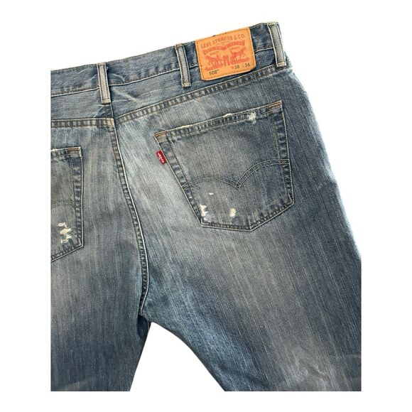 Levi’s 508 Men’s Jeans Distressed Tagged 38x34 Actual 40x34 Slim Taper 2014 - Picture 3 of 9